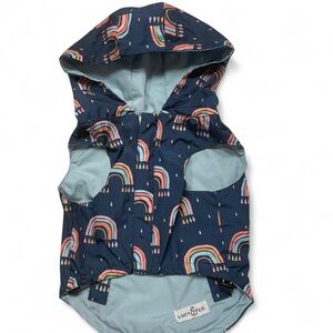 Rainbow Dog Raincoat - Navy